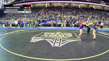 Girls-130 lbs Quarterfinal - Angellaya Burden, Mio-Au Sable Hs Girls vs Hannah Blyveis, Fowlerville Hs Girls