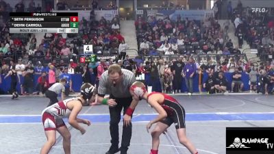 76 lbs Champ. Round 1 - Abel Rusk, Ottawa Mat Masters vs Greyson Mullen, Salina