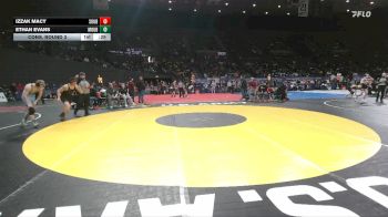 6A Boys 150 lbs Cons. Round 3 - Ethan Evans, Mountainside Boys vs Izzak Macy, Southridge Boys