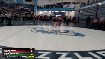 145 lbs Semifinal - Tyson Barnhart, Post Falls vs Porter Merritt, Star Valley