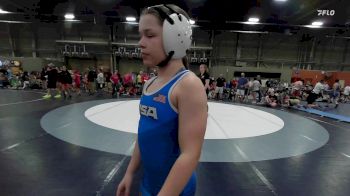 43 kg Rr Rnd 5 - Brynn Cunningham, Lady Warriors United - GK8E vs Brooke Dixon, Lady Assassins - GK8E