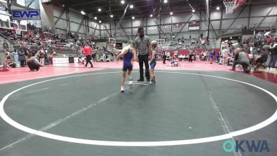 43 lbs Quarterfinal - Luke Emerson, Hennessey Takedown Club vs Ember Shelton, Team Tulsa Wrestling Club