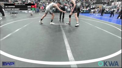 119 lbs Consi Of 4 - J.W. Hopper, Mannford Pirate Youth Wrestling vs August McHenry, Deer Creek Wrestling Club