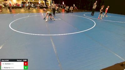 5th - 6th grade - 74 Cons. Round 2 - Hayes Bakken, Outlaw Wrestling Club vs Landon Roberts, Big Game Wrestling Club