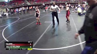 100 lbs Champ. Round 1 - Eli Sinn, Fairbury Matmen vs Dallas Woltman, Hemingford Jr Wrestling