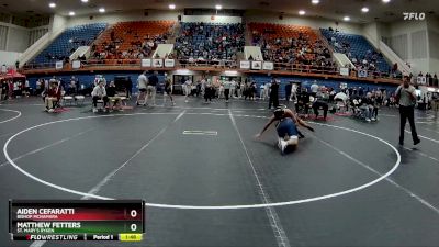 132 lbs Champ. Round 1 - Matthew Fetters, St. Mary`s Ryken vs Aiden Cefaratti, Bishop McNamara