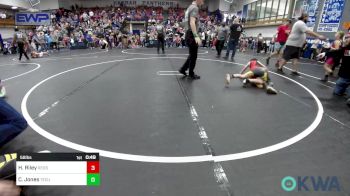 58 lbs Round Of 16 - Hudson Riley, Redskins Wrestling Club vs Canyon Jones, Tecumseh Take Down Club