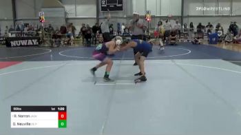 98 lbs Quarterfinal - Rowdy Narron, Jackson County Wrestling vs Olin Neuville, De Pere