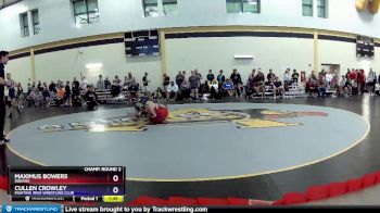 132 lbs Champ. Round 2 - Maximus Bowers, Indiana vs Cullen Crowley, Fighting Irish Wrestling Club