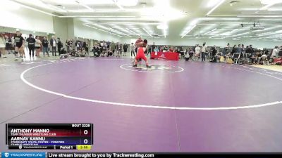 152 lbs Cons. Round 2 - Anthony Manno, Team Thunder Wrestling Club vs Aarnav Kannu, Community Youth Center - Concord Campus Wrestling