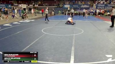 D 3 144 lbs Cons. Semi - Ben Duplechin, St. Louis Catholic vs Bryce Delafosse, De La Salle