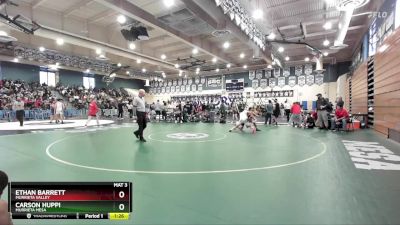 165 lbs Quarterfinal - Ethan Barrett, Murrieta Valley vs Carson Huppi, Murrieta Mesa