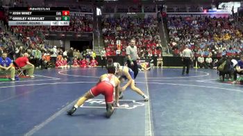 1A-150 lbs Champ. Round 1 - Josh Winey, Earlham vs Greeley Kerkvliet, West Lyon
