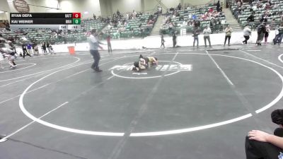 86 lbs Consi Of 8 #2 - Ryan Defa, Battle Mountain WC vs Kai Weiner, Bruin Elite