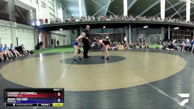 94 lbs Round 3 (6 Team) - Cassidy O`Connell, Wisconsin vs Eden Wilder, Missouri