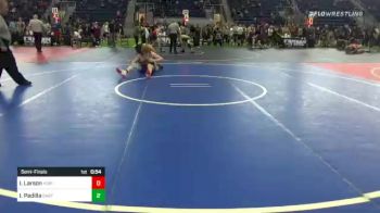 160 lbs Semifinal - Isaac Larson, Horizon vs Izaak Padilla, Barton Racing