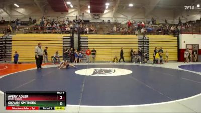 63-68 lbs Cons. Round 2 - Avery Adler, South Gibson vs Giovani Smithers, Hobart WC