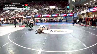 AA - 132 lbs Cons. Semi - Ryder Crawford, Gallatin (Bozeman) vs Ross Tolliver, Great Falls / MSDB