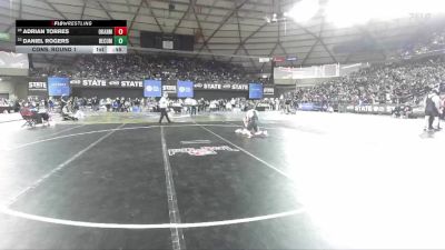 Boys 1B/2B 120 Cons. Round 1 - Adrian Torres, Okanogan vs Daniel Rogers, Republic-Curlew