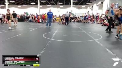 92 lbs Round 7 (8 Team) - Harrison Osborne, Warhawks vs Jackson Caraballo, PA Alliance Red