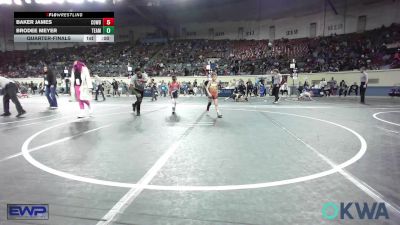 55 lbs Quarterfinal - Baker James, Cowboy Wrestling Club vs Brodee Meyer, Team Tulsa Wrestling Club