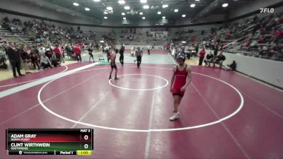 138 lbs 5th Place Match - Clint Wirthwein, Southridge vs Adam Gray, North Posey