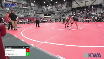 140 lbs Semifinal - Dylan Martin, Sperry Wrestling Club vs Michael Brunson, Hilldale Youth Wrestling Club