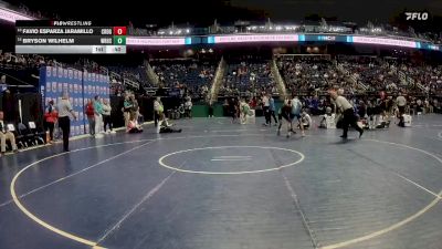 3A 113 lbs Cons. Round 1 - Favio Esparza Jaramillo, Cedar Ridge vs Bryson Wilhelm, West Rowan High School