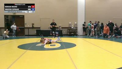 92 lbs 5th Place Match - Keegan Beard, Steller Trained vs Weston Cipriani, South Hills Wrestling Academy