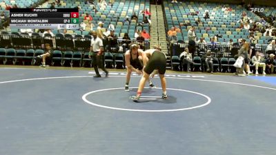 197 lbs Quarterfinal - Asher Ruchti, Southern Oregon vs Micaiah Montalbin, Cal Poly Humbolt