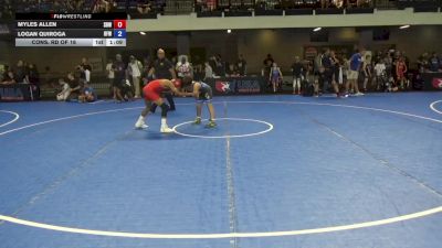 92 lbs Cons. Rd Of 16 - Myles Allen, Super D Wrestling vs Logan Quiroga, Brevard FCA Wrestling