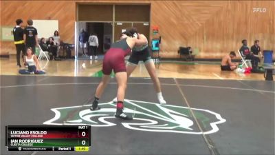 157 lbs Cons. Round 2 - Luciano Esoldo, Victor Valley College vs Ian Rodriguez, Cuesta College