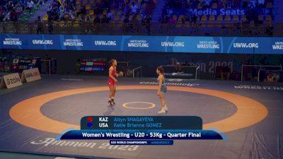 53 kg 1/4 Final - Altyn Shagayeva, Kazakhstan vs Katie Gomez, United States