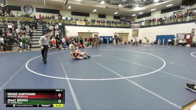 144 lbs Cons. Semi - Isaac Briggs, St. Croix Falls vs Drake Gartmann, Baldwin-Woodville