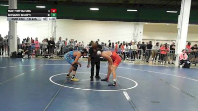 180 lbs Quarterfinal - Matthew Dziura, IL vs Giovanni Binetti, NJ