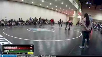 138 lbs Placement (16 Team) - Isabel Perez, SOWA vs Isabelle Adams, Charlie`s Angels-IL Black