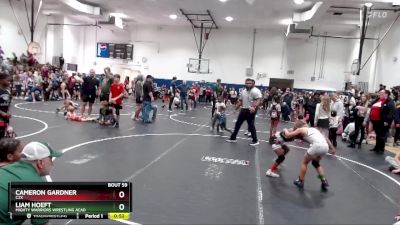 70 lbs Cons. Semi - Cameron Gardner, C2X vs Liam Hoeft, Mighty Warriors Wrestling Acad