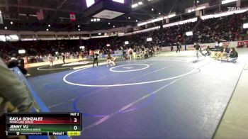 Girls 100 lbs Cons. Round 2 - Kayla Gonzalez, Moses Lake (Girls) vs Jenny Vu, Lincoln (Tacoma) (Girls)