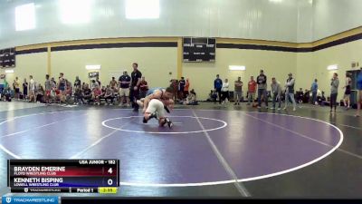 182 lbs Semifinal - Brayden Emerine, Floyd Wrestling Club vs Kenneth Bisping, Lowell Wrestling Club