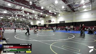 110 lbs Cons. Round 2 - Eugene Cho, La Canada vs Catherine Rojas, Bishop Amat