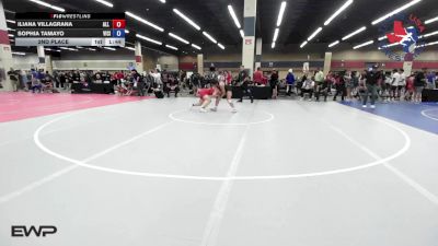 125 lbs 2nd Place - Iliana Villagrana, All American Wrestling Club vs Sophia Tamayo, Vici Wrestling Club