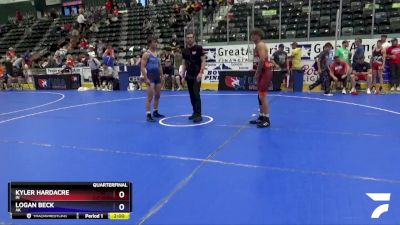 136 lbs Quarterfinal - Kyler Hardacre, IN vs Logan Beck, AK