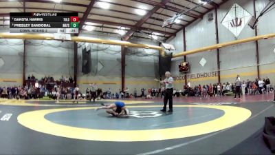 110 lbs Cons. Round 2 - Dakota Harris, Tulsa Union High School vs Presley Sandobal, Maysville