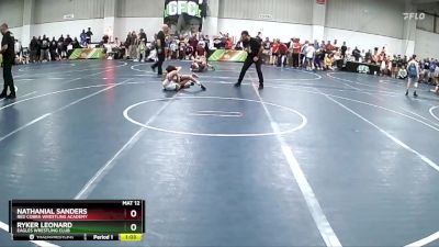 95 lbs Champ. Round 1 - Ryker Leonard, Eagles Wrestling Club vs Nathanial Sanders, Red Cobra Wrestling Academy