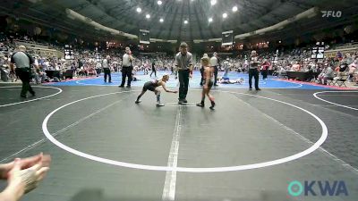 67 lbs Consi Of 8 #2 - Tracie Johnson, Locust Grove Youth Wrestling vs Khloe Charboneau, Wagoner Takedown Club