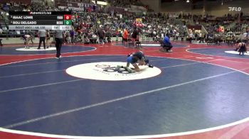 4A 106 lbs Quarterfinal - Isaac Lowe, Paris High School vs Roli Delgado, MAUMELLE CHARTER HIGH SCHOOL