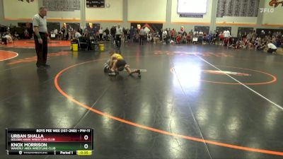 PW-11 lbs Quarterfinal - Urban Shalla, Golden Hawk Wrestling Club vs Knox Morrison, Waverly Area Wrestling Club