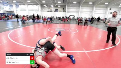 97 lbs Consi Of 8 #2 - Mitchell Clark, Empire WC vs Isaac Garland, ME Trappers WC