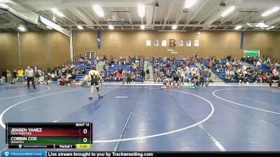 104 lbs Quarterfinal - Corbin Cox, Wasatch vs Jensen Yanez, Team Prestige