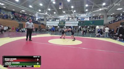 126 lbs Champ. Round 1 - Logan Hansen, Carlsbad vs Ryan Scher, Torrey Pines